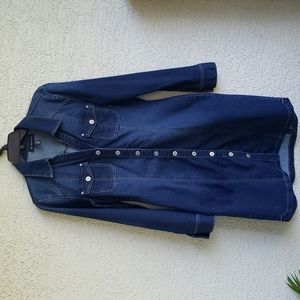 INC Denim cotton blend stretchy dress 8